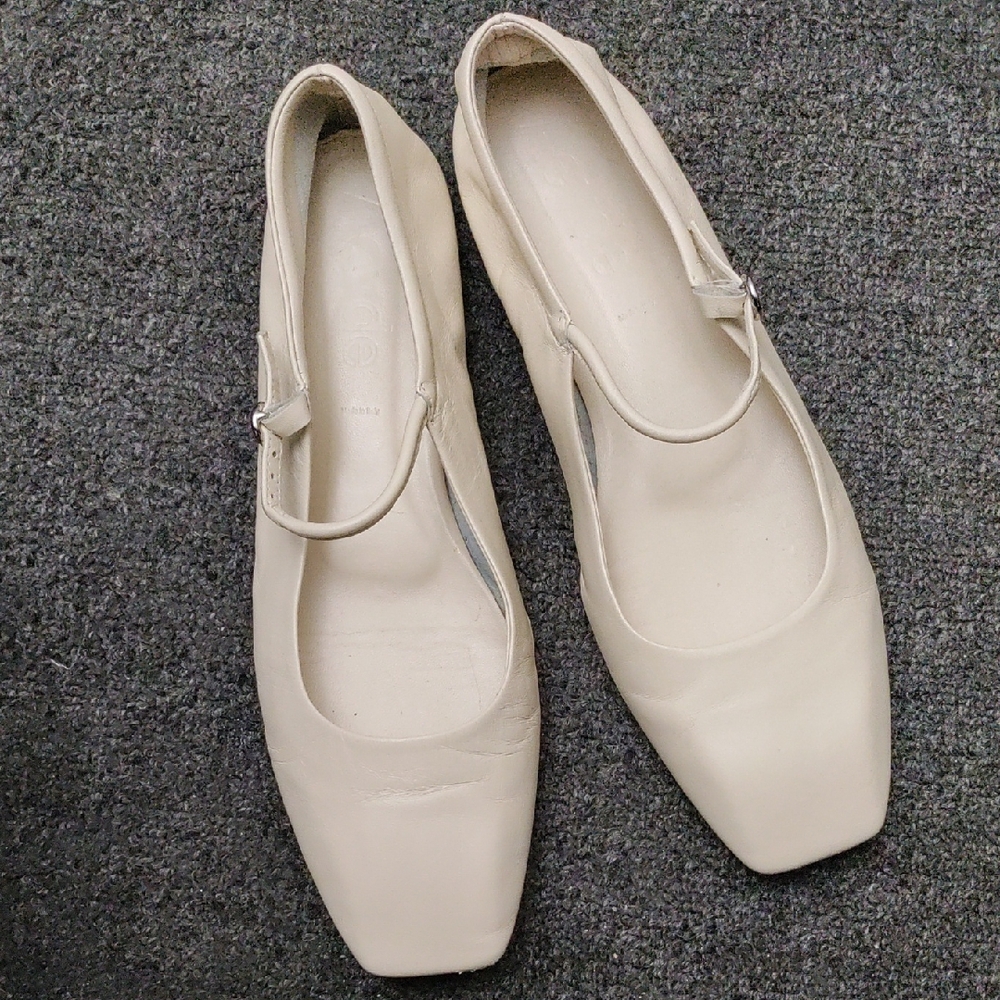 Aeyde "Uma" Leather Mary-Jane Flats
